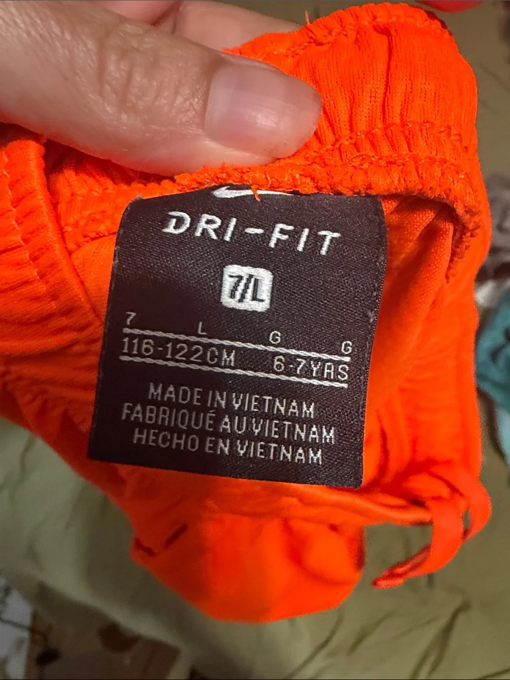 Nike Kids Orange Athletic Shorts with Black Trim